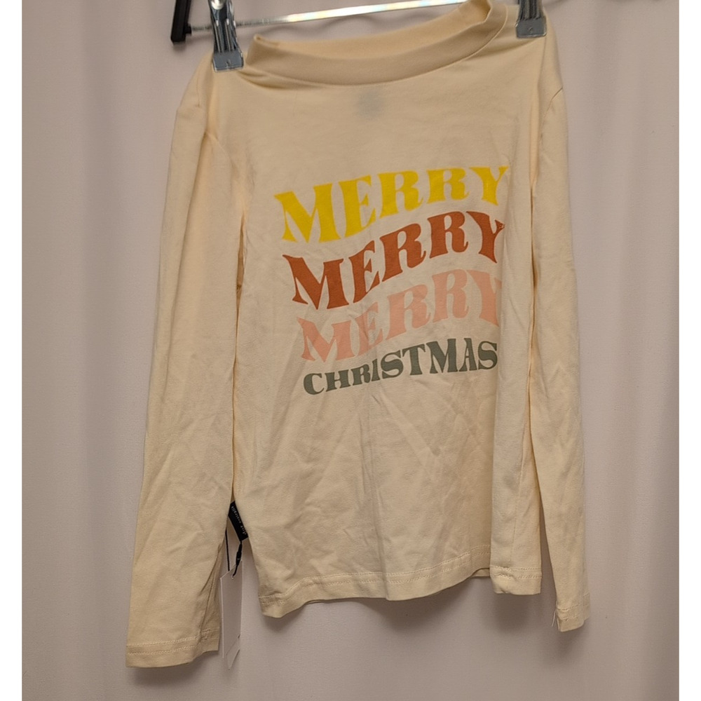 dot australia merry christmas long sleeve kids unisex shirt cream